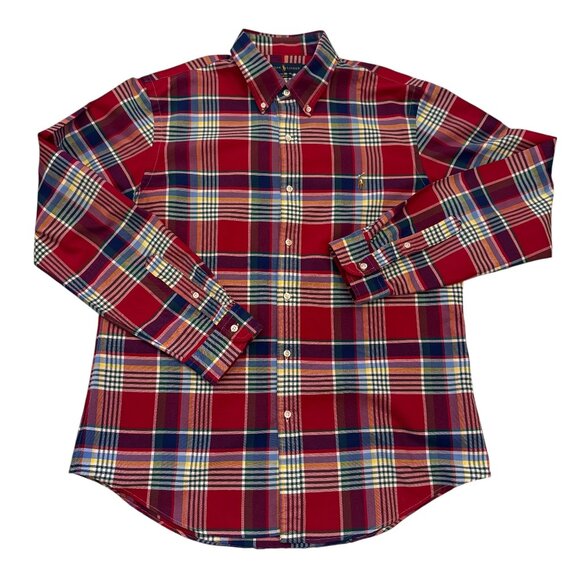 Ralph Lauren Other - LN RALPH LAUREN Slim Fit Red & Blue Plaid Long Sleeve Button Down Shirt …